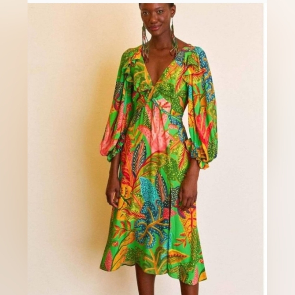 Farm Rio Forest Dream Midi Dress M